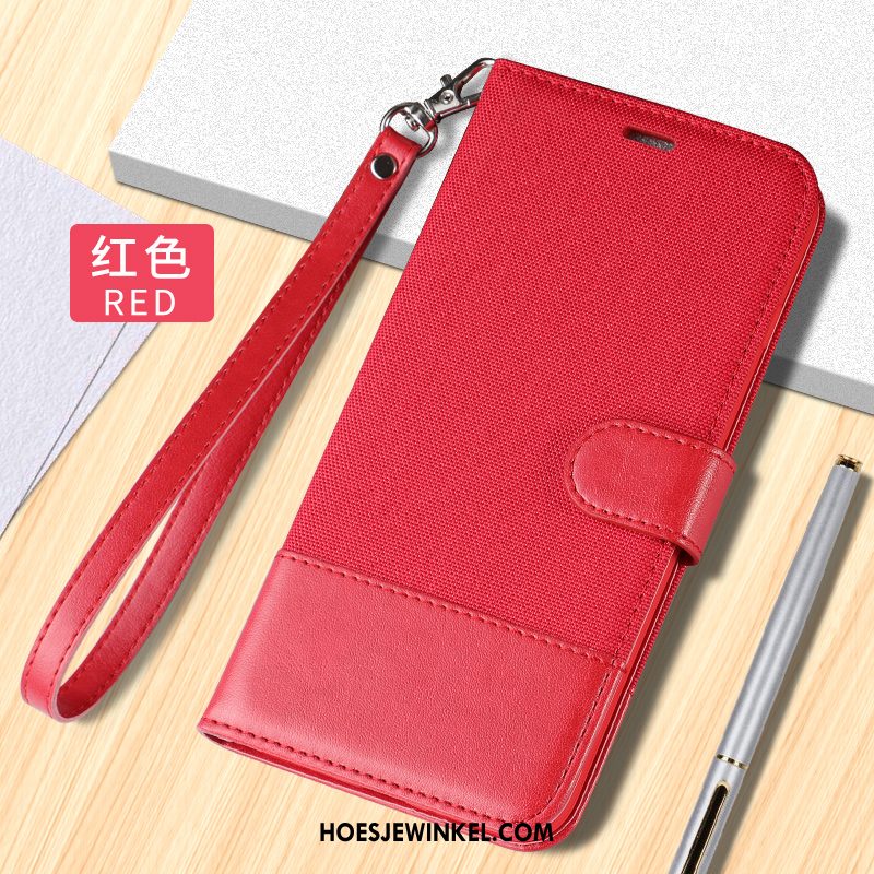 Honor 9x Pro Hoesje Mobiele Telefoon Kaart Leren Etui, Honor 9x Pro Hoesje Net Red Blauw