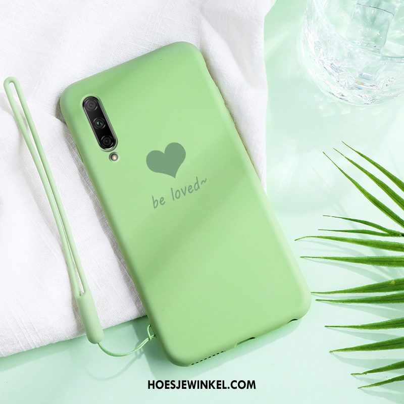 Honor 9x Pro Hoesje Mode Groen Siliconenhoesje, Honor 9x Pro Hoesje Liefde Scheppend