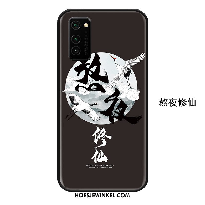 Honor View30 Hoesje All Inclusive Trend Grappig, Honor View30 Hoesje Zwart Chinese Stijl