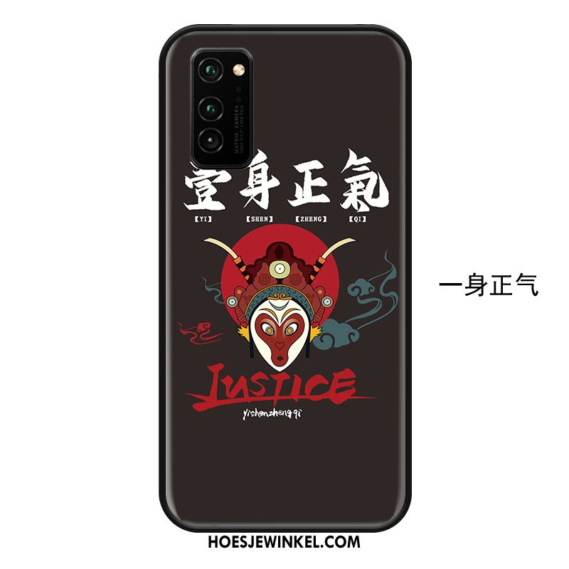 Honor View30 Hoesje All Inclusive Trend Grappig, Honor View30 Hoesje Zwart Chinese Stijl
