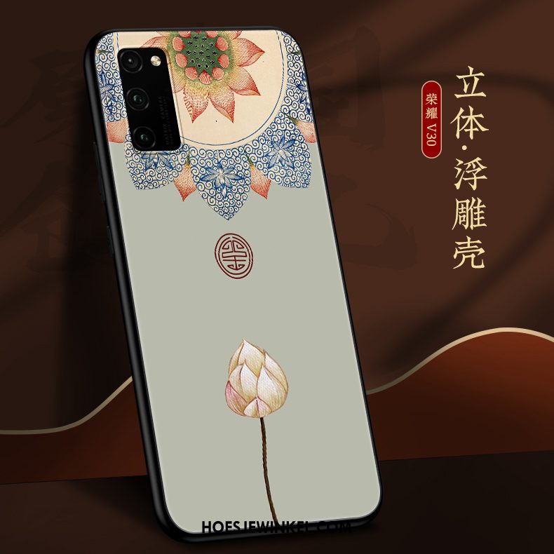 Honor View30 Pro Hoesje All Inclusive Net Red Zacht, Honor View30 Pro Hoesje Scheppend Chinese Stijl Beige Farbe