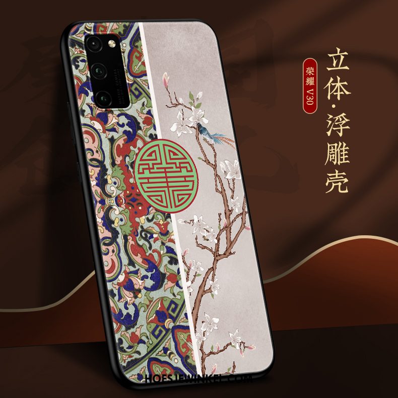 Honor View30 Pro Hoesje All Inclusive Net Red Zacht, Honor View30 Pro Hoesje Scheppend Chinese Stijl Beige Farbe