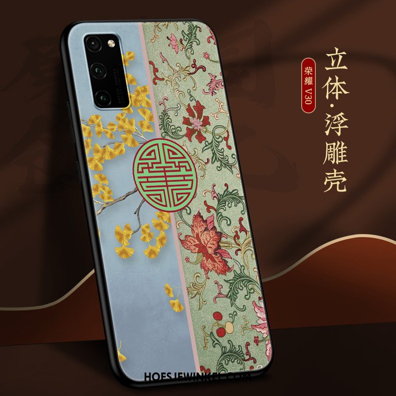 Honor View30 Pro Hoesje All Inclusive Net Red Zacht, Honor View30 Pro Hoesje Scheppend Chinese Stijl Beige Farbe