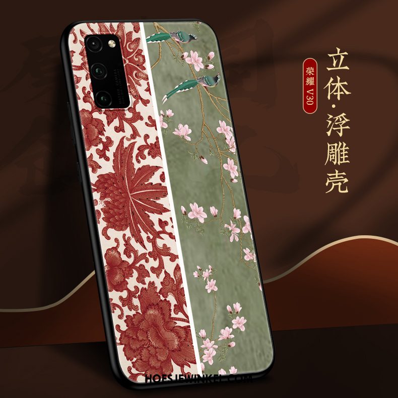 Honor View30 Pro Hoesje All Inclusive Net Red Zacht, Honor View30 Pro Hoesje Scheppend Chinese Stijl Beige Farbe