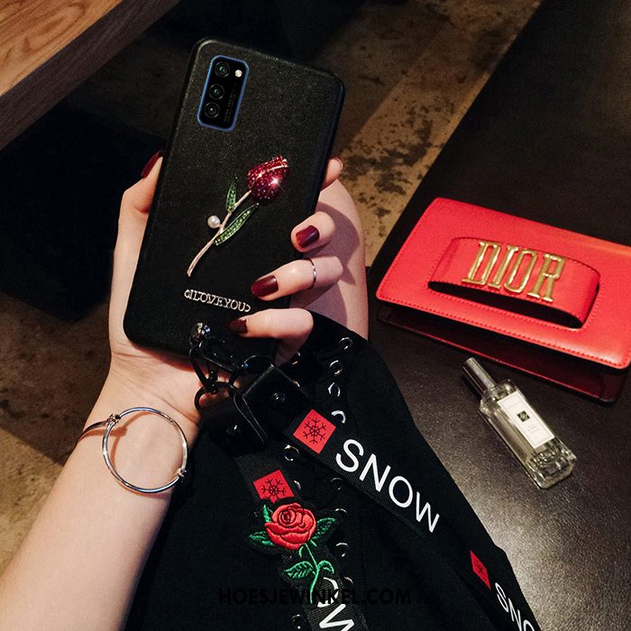 Honor View30 Pro Hoesje Hoes Mobiele Telefoon Bloemen, Honor View30 Pro Hoesje Roze Siliconen