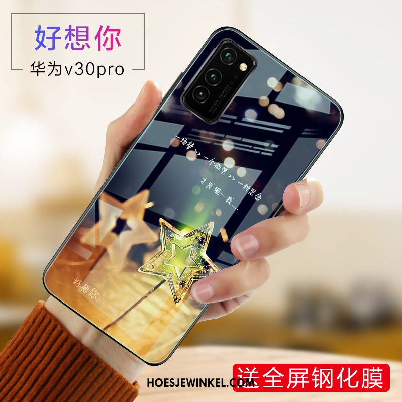 Honor View30 Pro Hoesje Hoes Schrobben Anti-fall, Honor View30 Pro Hoesje Siliconen Lovers