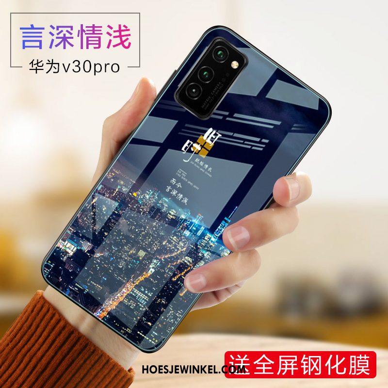 Honor View30 Pro Hoesje Hoes Schrobben Anti-fall, Honor View30 Pro Hoesje Siliconen Lovers