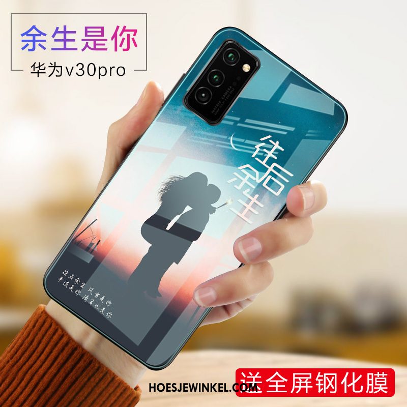 Honor View30 Pro Hoesje Hoes Schrobben Anti-fall, Honor View30 Pro Hoesje Siliconen Lovers