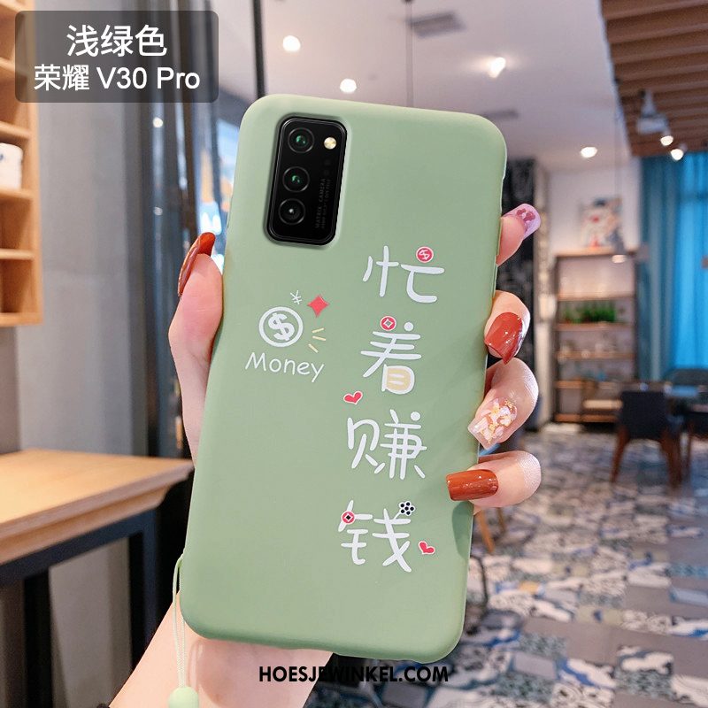 Honor View30 Pro Hoesje Net Red Dun Groen, Honor View30 Pro Hoesje Mooie Bescherming