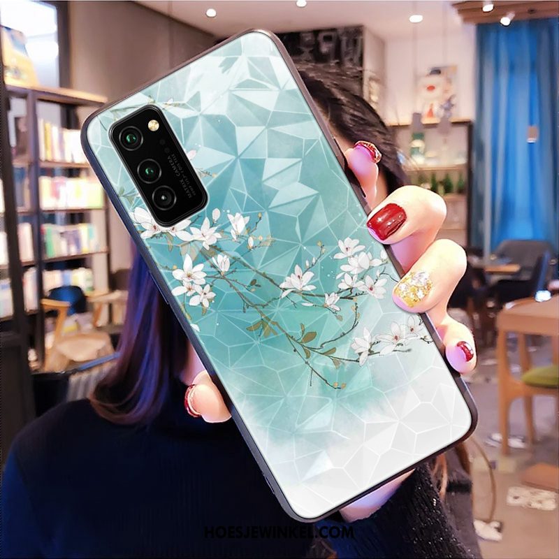 Honor View30 Pro Hoesje Persoonlijk Anti-fall Ruit, Honor View30 Pro Hoesje Chinese Stijl Trendy Merk Beige