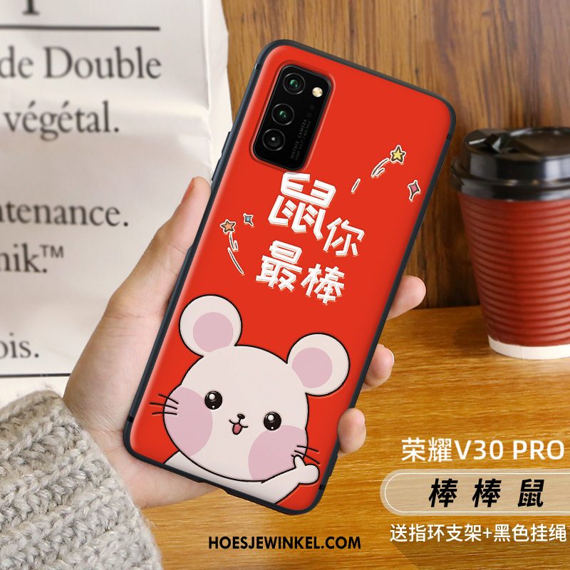 Honor View30 Pro Hoesje Schrobben Rat Anti-fall, Honor View30 Pro Hoesje Hoes Persoonlijk