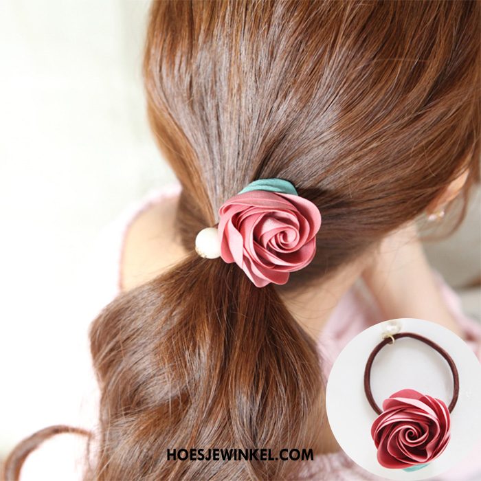 Hoofdtooi Bloemen Dames Bind Haar Pony Haarclip, Hoofdtooi Bloemen Hoofdtooi Elastiek