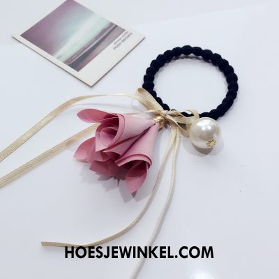 Hoofdtooi Bloemen Dames Bind Haar Pony Haarclip, Hoofdtooi Bloemen Hoofdtooi Elastiek