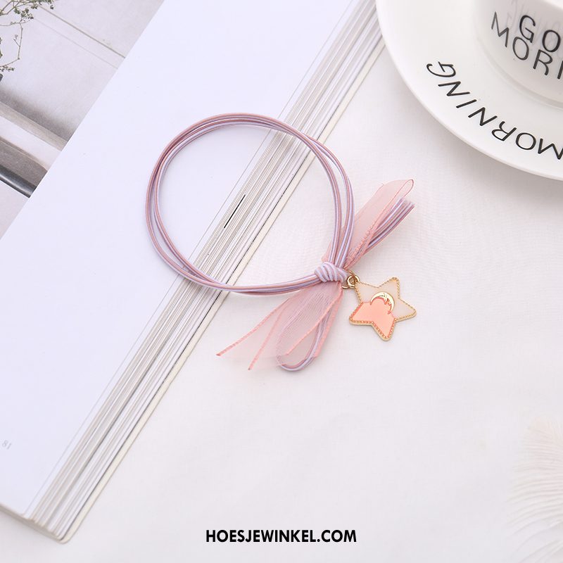 Hoofdtooi Bloemen Dames Bind Haar Pony Haarclip, Hoofdtooi Bloemen Hoofdtooi Elastiek