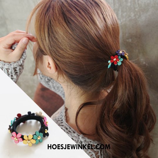 Hoofdtooi Bloemen Dames Bind Haar Pony Haarclip, Hoofdtooi Bloemen Hoofdtooi Elastiek