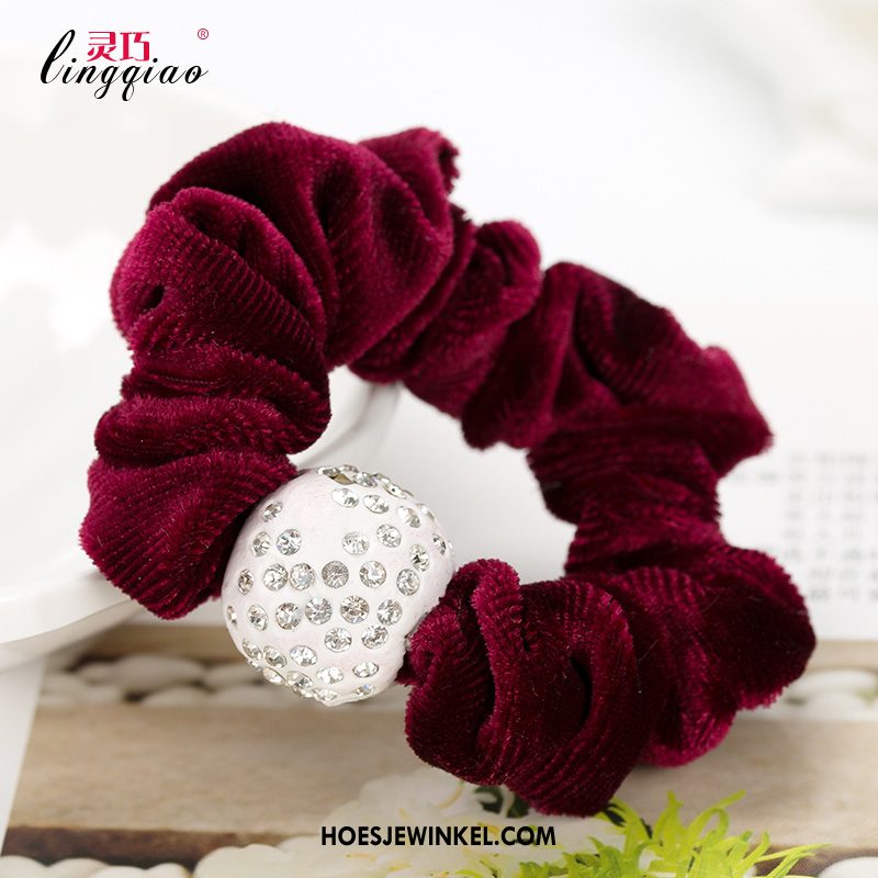 Hoofdtooi Bloemen Dames Bloemen Doek Elastiek, Hoofdtooi Bloemen Strass Haarring