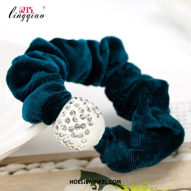 Hoofdtooi Bloemen Dames Bloemen Doek Elastiek, Hoofdtooi Bloemen Strass Haarring