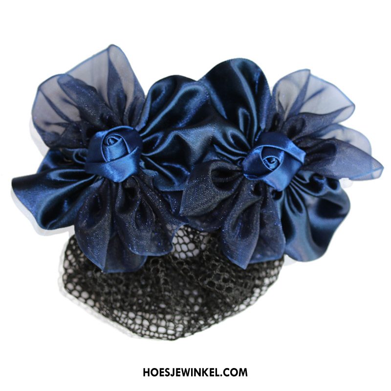 Hoofdtooi Bloemen Dames Bloemen Mesh Haarspeld, Hoofdtooi Bloemen Stewardess Werk Silber