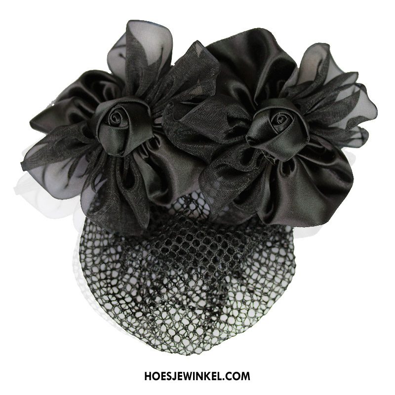 Hoofdtooi Bloemen Dames Bloemen Mesh Haarspeld, Hoofdtooi Bloemen Stewardess Werk Silber