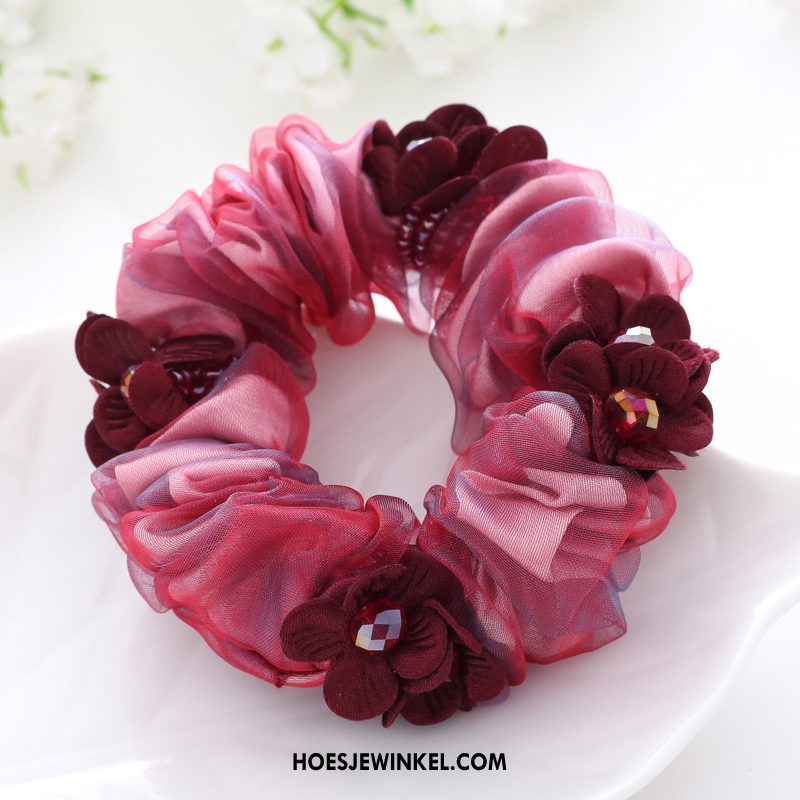 Hoofdtooi Bloemen Dames Hoofdtooi Elastiek Bind Haar, Hoofdtooi Bloemen Bloemen Pony