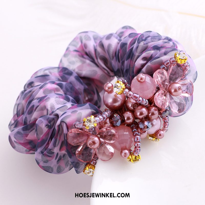 Hoofdtooi Bloemen Dames Hoofdtooi Elastiek Bind Haar, Hoofdtooi Bloemen Bloemen Pony