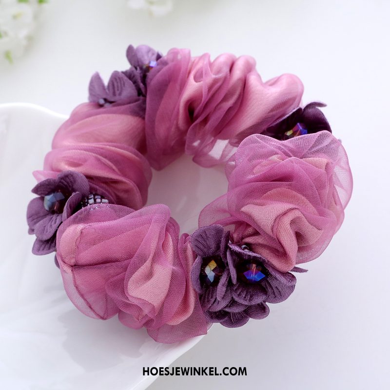 Hoofdtooi Bloemen Dames Hoofdtooi Elastiek Bind Haar, Hoofdtooi Bloemen Bloemen Pony