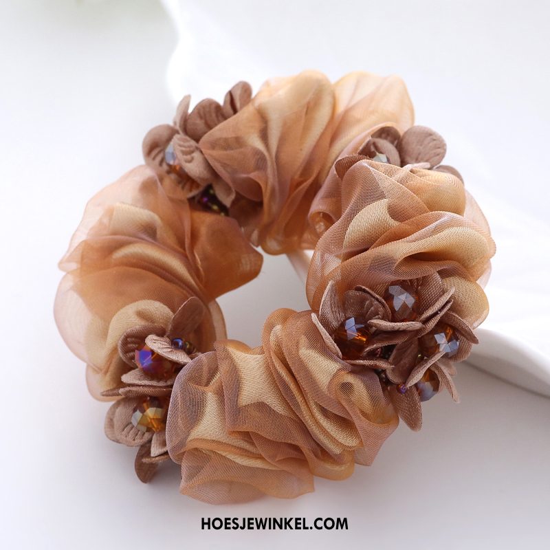 Hoofdtooi Bloemen Dames Hoofdtooi Elastiek Bind Haar, Hoofdtooi Bloemen Bloemen Pony