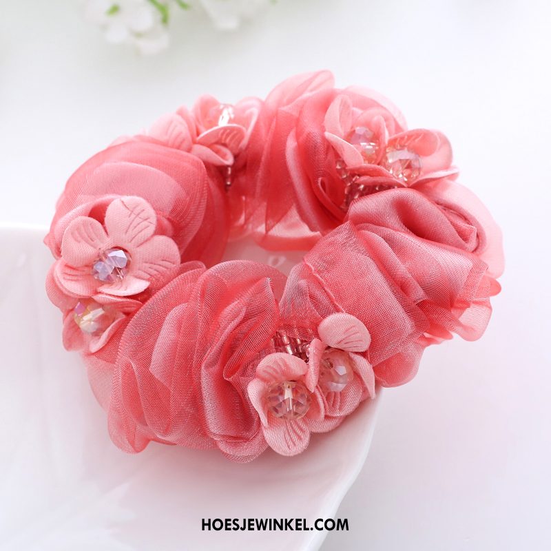 Hoofdtooi Bloemen Dames Hoofdtooi Elastiek Bind Haar, Hoofdtooi Bloemen Bloemen Pony