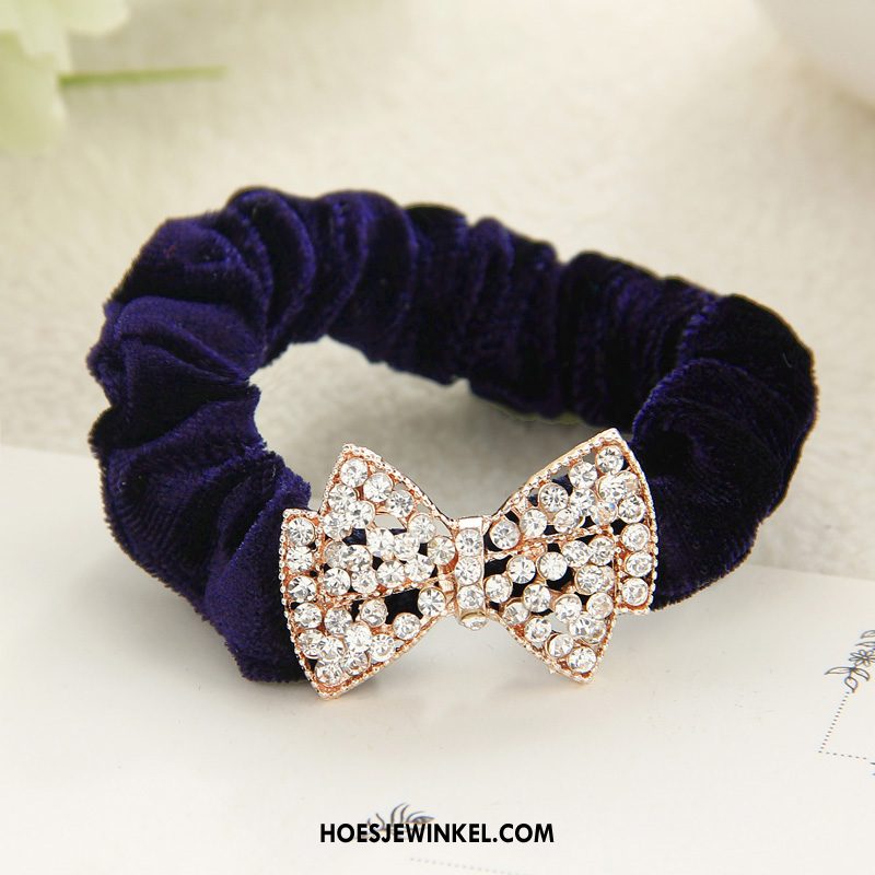 Hoofdtooi Bloemen Dames Paardenstaart Bloemen Haarring, Hoofdtooi Bloemen Elastische Band Strass