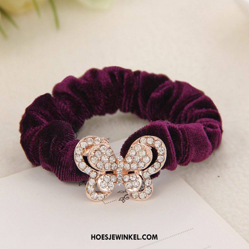 Hoofdtooi Bloemen Dames Paardenstaart Bloemen Haarring, Hoofdtooi Bloemen Elastische Band Strass