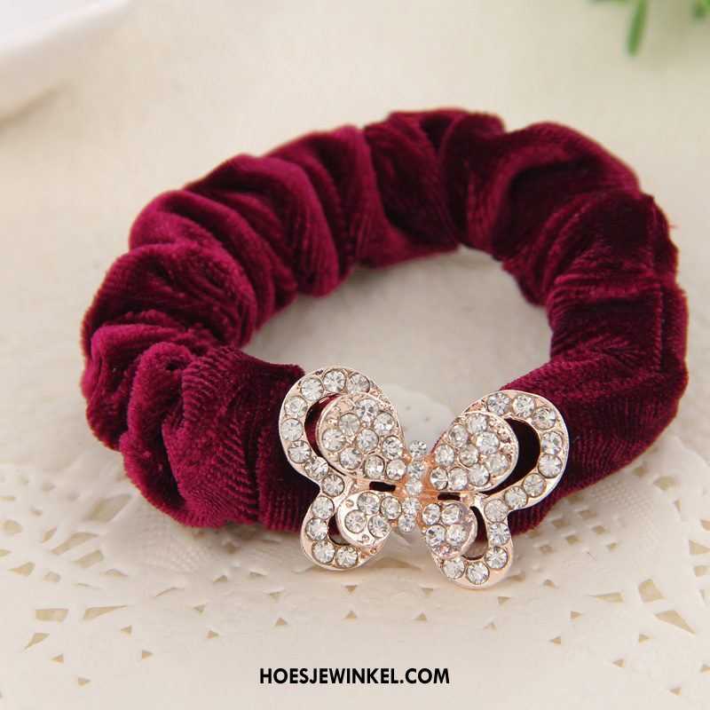 Hoofdtooi Bloemen Dames Paardenstaart Bloemen Haarring, Hoofdtooi Bloemen Elastische Band Strass