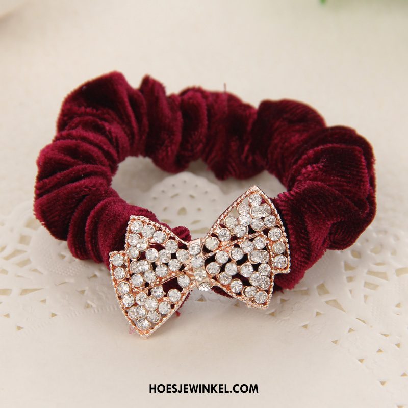 Hoofdtooi Bloemen Dames Paardenstaart Bloemen Haarring, Hoofdtooi Bloemen Elastische Band Strass