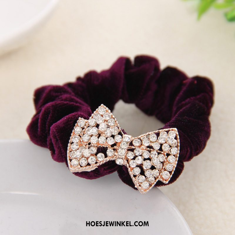 Hoofdtooi Bloemen Dames Paardenstaart Bloemen Haarring, Hoofdtooi Bloemen Elastische Band Strass