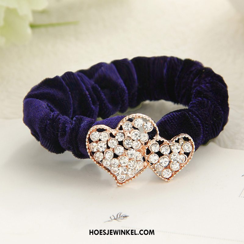 Hoofdtooi Bloemen Dames Paardenstaart Bloemen Haarring, Hoofdtooi Bloemen Elastische Band Strass