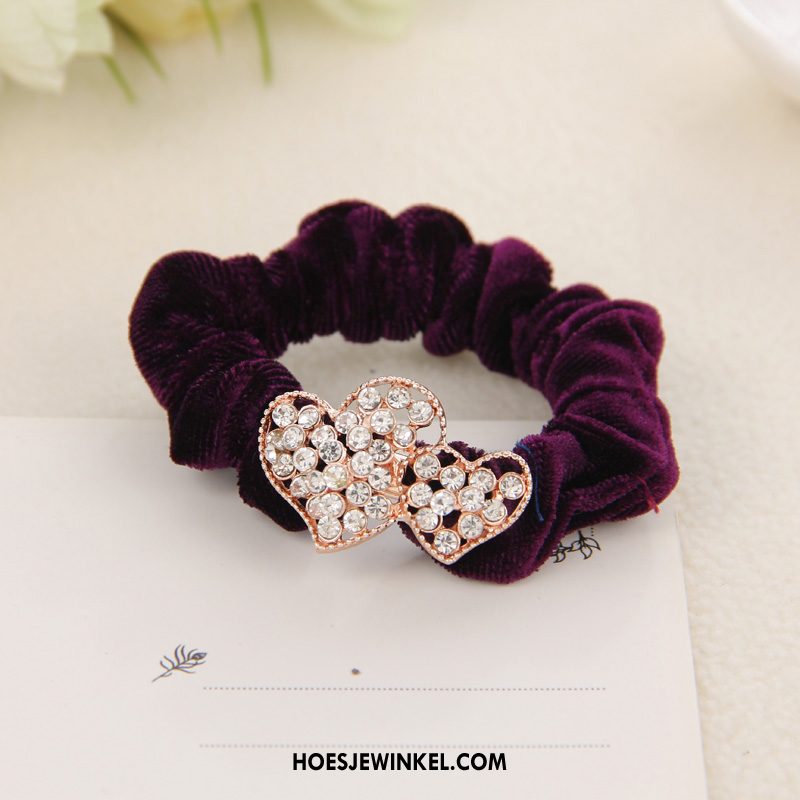 Hoofdtooi Bloemen Dames Paardenstaart Bloemen Haarring, Hoofdtooi Bloemen Elastische Band Strass