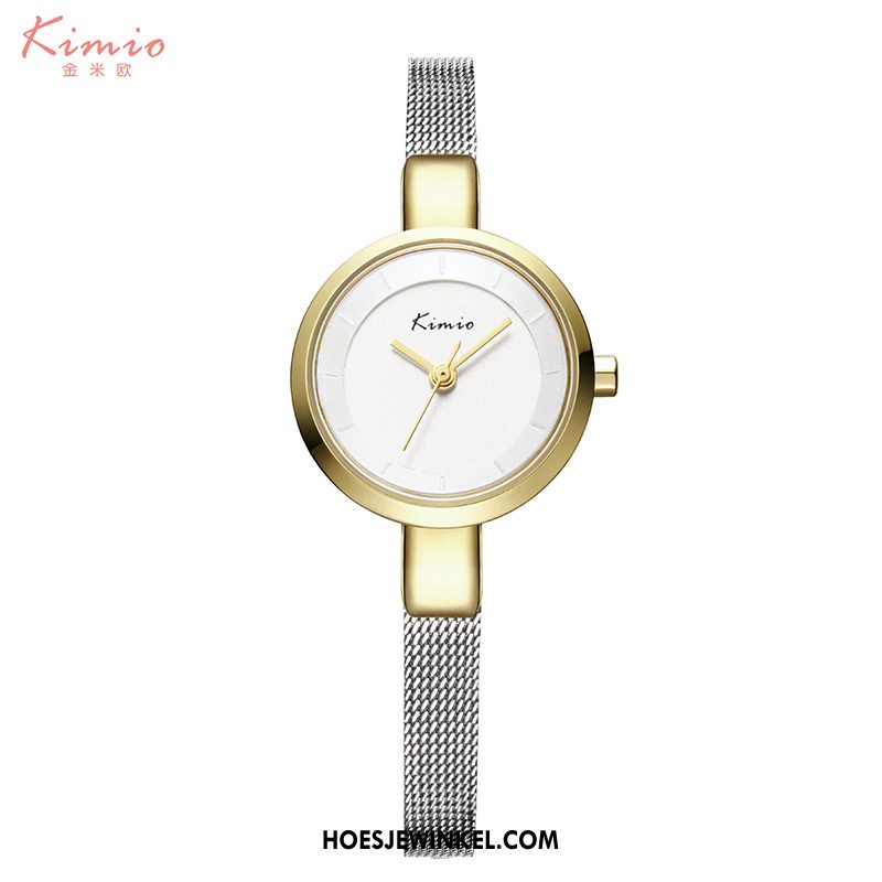 Horloges Dames Armbanden Mini Mode, Horloges Meisje Trend Gold Beige