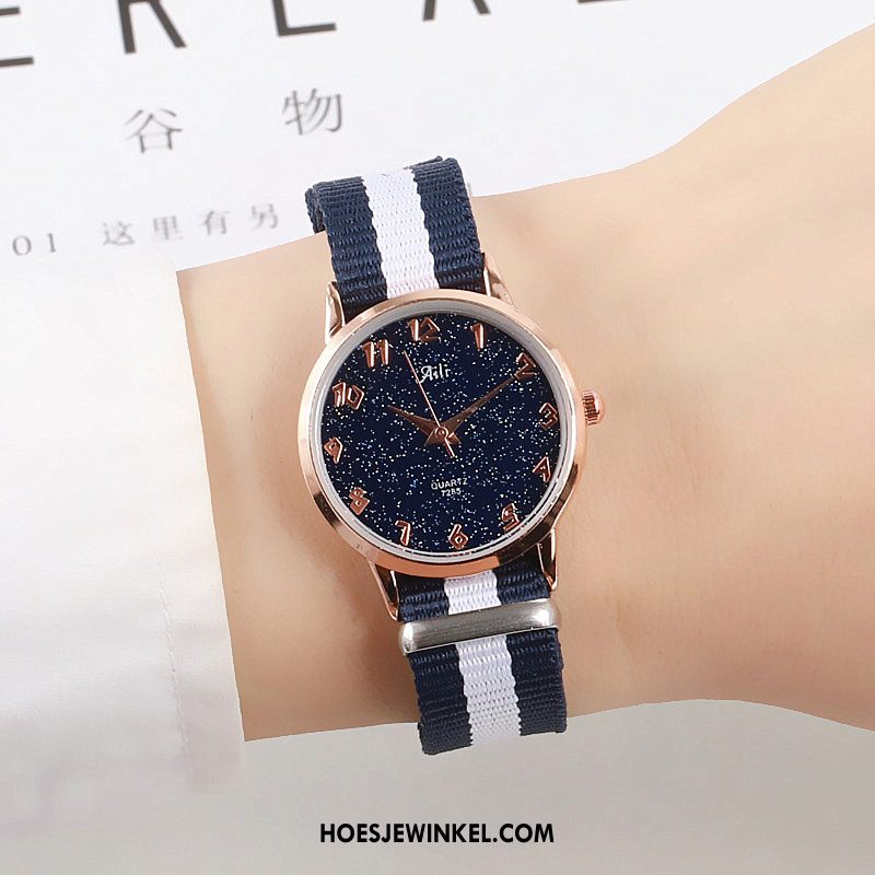 Horloges Dames Eenvoudig Canvas Lovers, Horloges Casual Trend