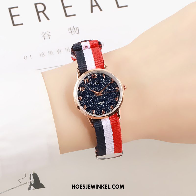 Horloges Dames Eenvoudig Canvas Lovers, Horloges Casual Trend