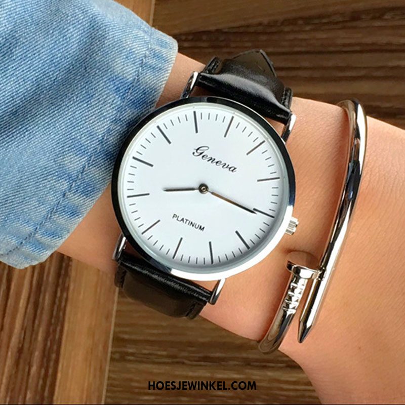 Horloges Dames Eenvoudig Quartz Horloge Riem, Horloges Student Mode