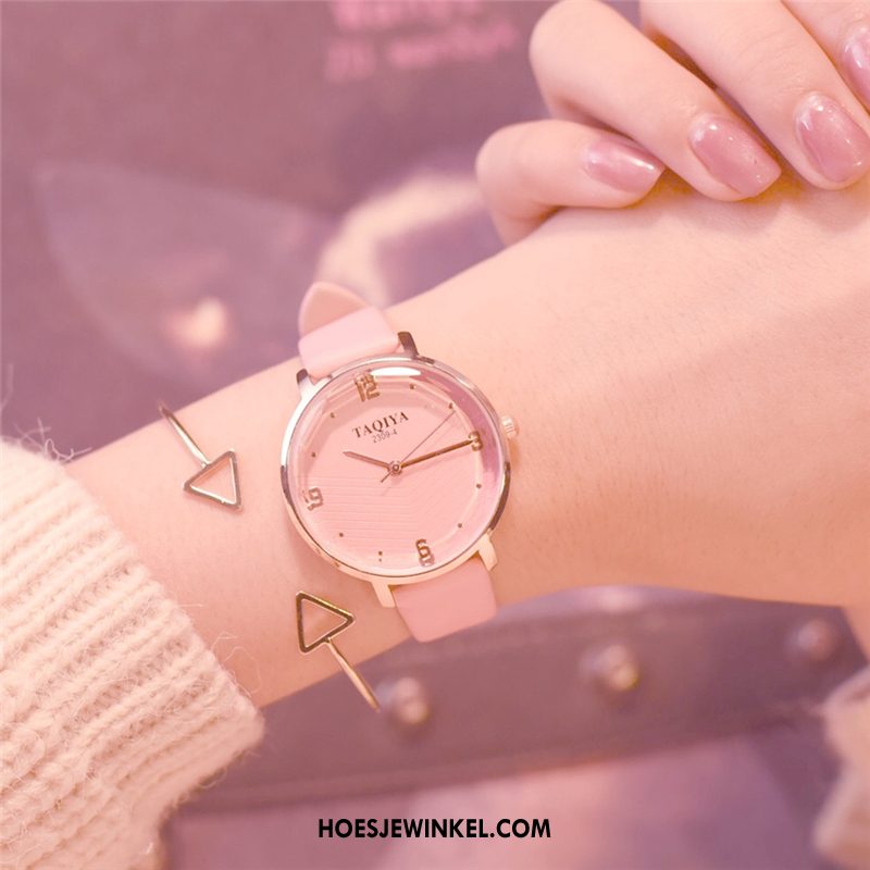 Horloges Dames Praktisch Bloemen Roze, Horloges Student Horloge