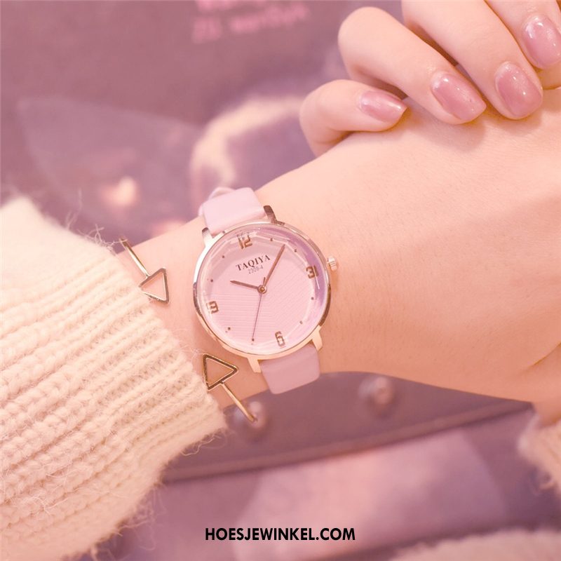 Horloges Dames Praktisch Bloemen Roze, Horloges Student Horloge