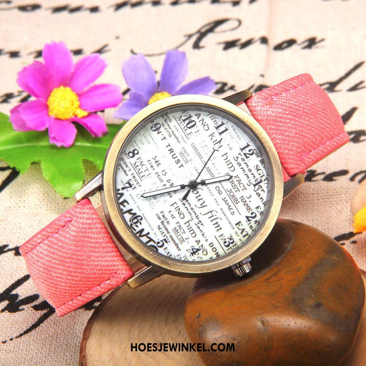 Horloges Dames Quartz Horloge Vintage Vrouwen, Horloges Brits Student