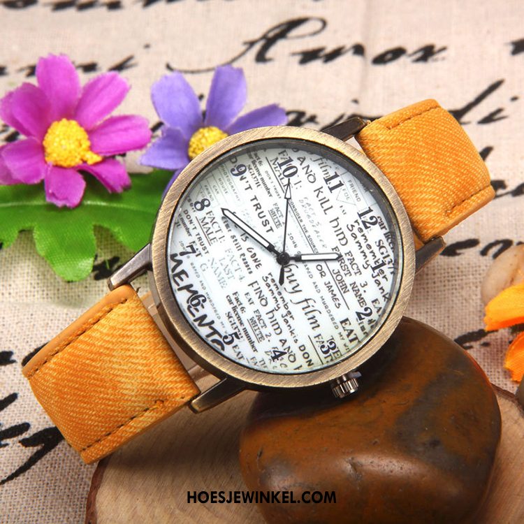 Horloges Dames Quartz Horloge Vintage Vrouwen, Horloges Brits Student