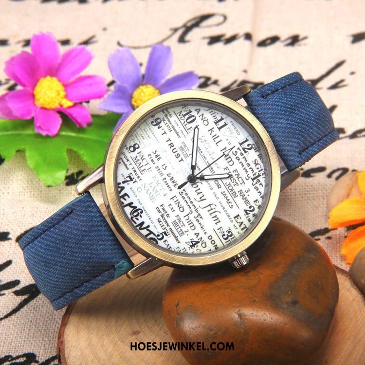 Horloges Dames Quartz Horloge Vintage Vrouwen, Horloges Brits Student