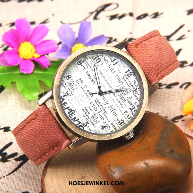 Horloges Dames Quartz Horloge Vintage Vrouwen, Horloges Brits Student