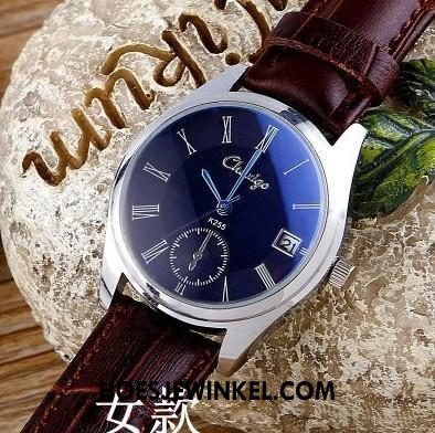 Horloges Dames Riem Lovers Waterdicht, Horloges Horloge Kalender Blau