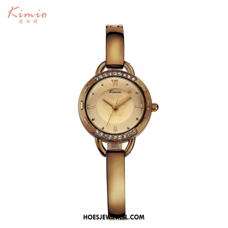 Horloges Dames Strass Scheppend Horloge, Horloges Armbanden Vrouwen Gold Beige