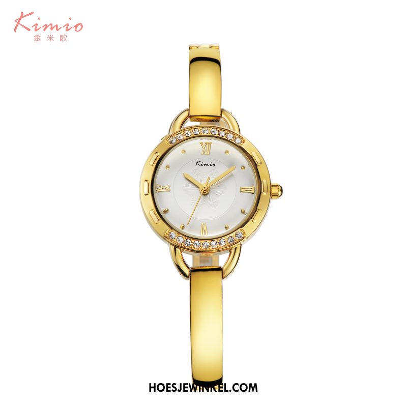 Horloges Dames Strass Scheppend Horloge, Horloges Armbanden Vrouwen Gold Beige