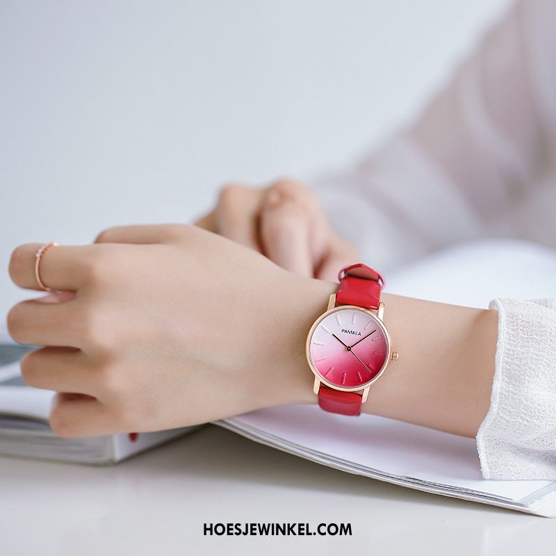 Horloges Dames Vers Quartz Horloge Vrouwen, Horloges Student Eenvoudig