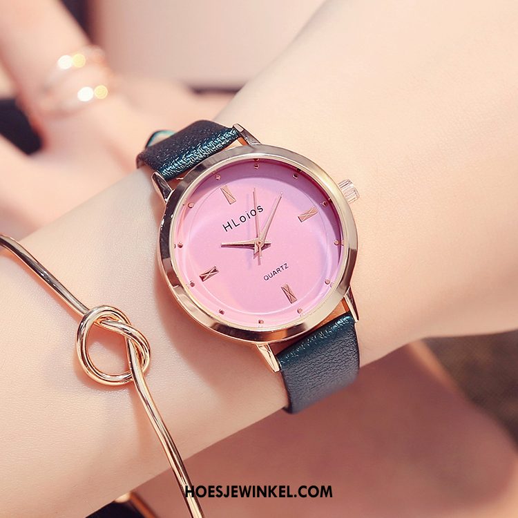 Horloges Dames Vrouwen Mode Trend, Horloges Vintage Bloemen Rosa